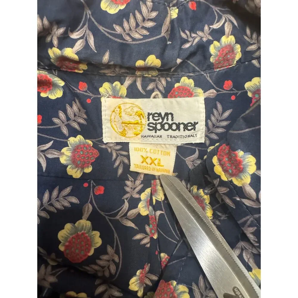 1980'S Reyn Spooner Aloha Shirt Gold Tag All-Over Print Box Shirt Size XXL